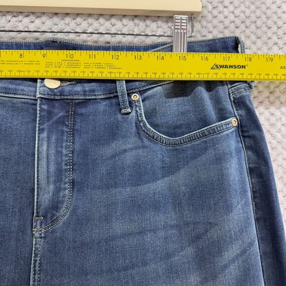 NYDJ Jeans Womens 16 Blue Medium Wash Marilyn Straight Sure Stretch Lift Tuck - Picture 9 of 14